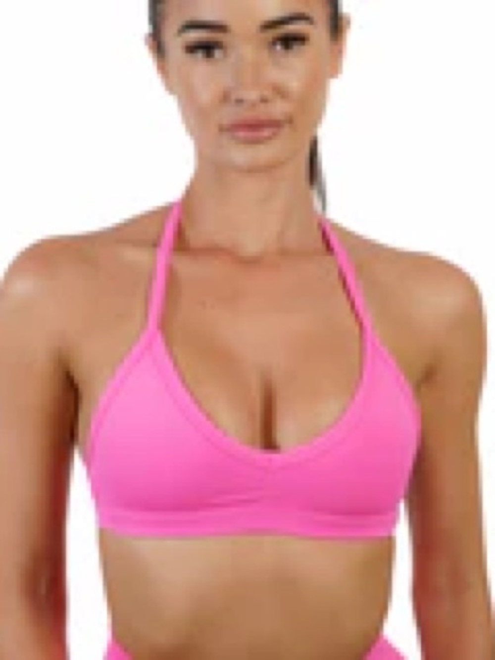 Pink V-Neck Bralette Top - Women's Intimates - Picture 2 of 4
